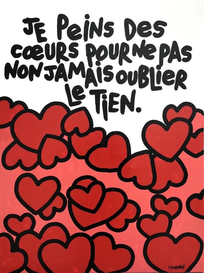 Je peins des coeurs